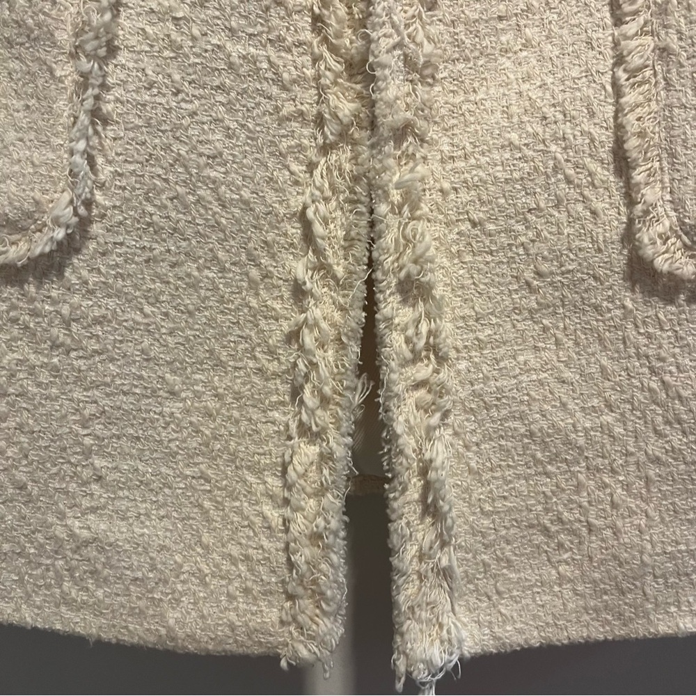 Zara Basic Collection Classic Ivory Tweed Jacket - Picture 5 of 16